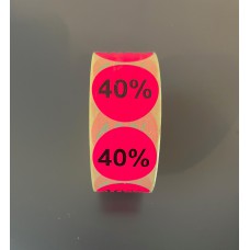 Etiket Ø35mm fluor roze 40% 1000/rol Th99032063